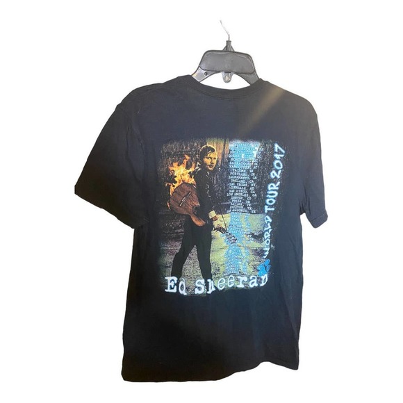 Ed Sheeran World Tour Tee MEDIUM Adult Divide 2017 Crewneck Cotton Graphic Band - Picture 2 of 4